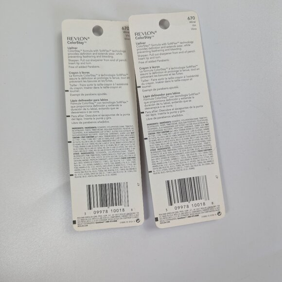 Revlon ColorStay Lipliner 670 Wine Lot of 2 Factory Sealed - Picture 2 of 4